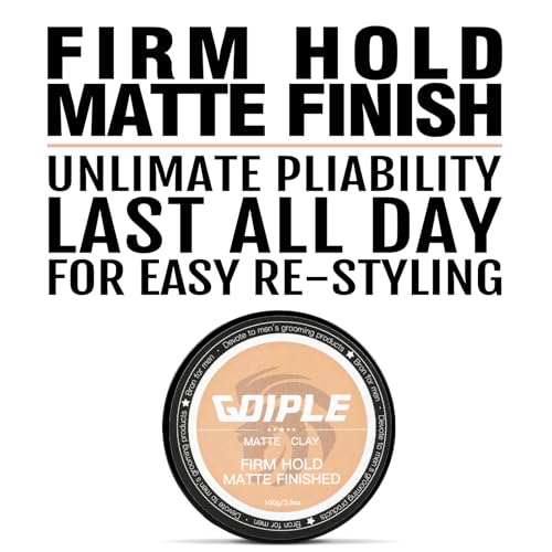 Matte Clay Pomade for Men - Water-Based Texture, All Hair Types (100g)