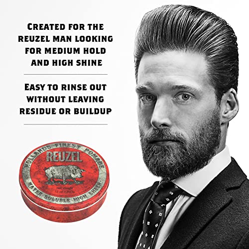Water Soluble Red Pomade for All Day Hold and High Shine