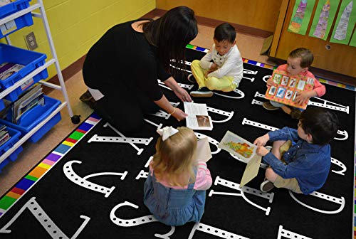 Colorful ABC's Area Rug for Kids' Classroom or Playroom